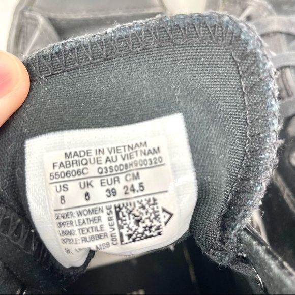 Converse Black patent leather Chuck Taylor High Tops Size 8/39 - Picture 7 of 8